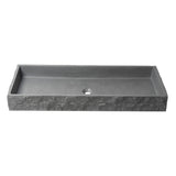 ALFI Brand ABCO39TR 39" Solid Concrete Gray Matte Trough Sink for the Bathroom