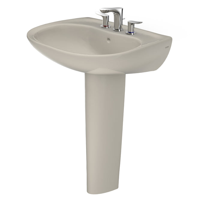 TOTO LPT242.8G#03 Prominence Oval Basin Pedestal Bathroom Sink for 8 inch Center Faucets, Bone