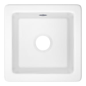 Rohl RC1515WH Shaws Original Lancaster Single Bowl Fireclay Bar and Food Prep Sink