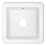 Rohl RC1515WH Shaws Original Lancaster Single Bowl Fireclay Bar and Food Prep Sink