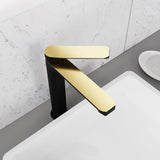 ANZZI L-AZ901MB-BG Single Handle Bathroom Sink Faucet with Pop-up Drain in Matte Black & Brushed Gold