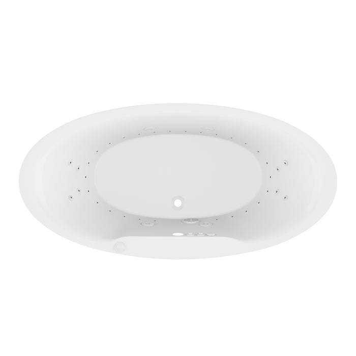 ANZZI FT-AZ101 Heidi 5.7 ft. Whirlpool and Air Bath Tub in White