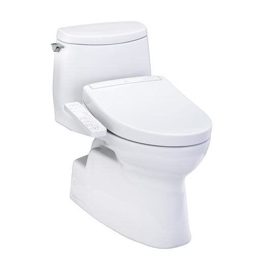 TOTO Washlet+ Carlyle II 1G One-Piece Elongated 1.0 GPF Toilet and Washlet+ S2 Bidet Seat, Cotton White - MW6143346CUFG#01