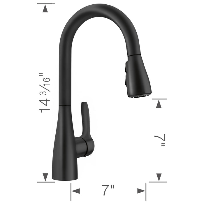 Blanco 443028 Atura Pull-Down Dual-Spray Bar Faucet - Matte Black