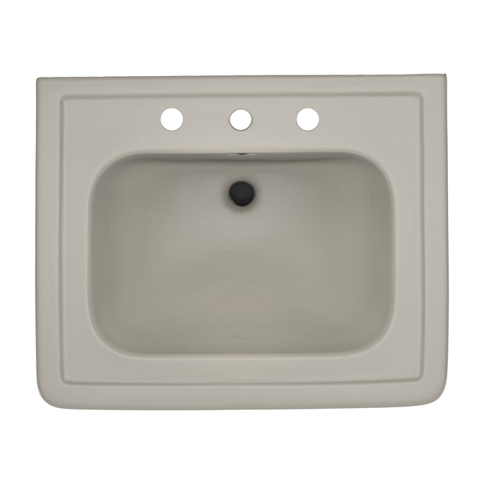 TOTO LPT530.8N#03 Promenade 27-1/2" x 22-1/4" Pedestal Bathroom Sink for 8" Center Faucets, Bone Finish