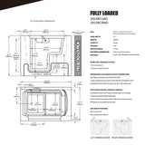 ANZZI 2953WCRWD Right Drain Fully Loaded Wheelchair Access Walk-in Tub with Air and Whirlpool Jets Hot Tub