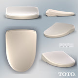 TOTO SW4726#12 WASHLET S7 Electronic Bidet Toilet Seat with Bowl and Wand Cleaning, Lid, Elongated, Sedona Beige