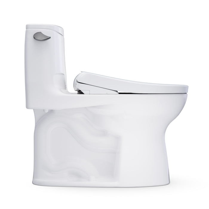 TOTO MW6084726CEFG#01 UltraMax WASHLET+ S7 One-Piece Elongated 1.28 GPF Universal Height Toilet in Cotton White
