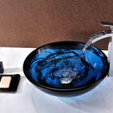 ANZZI LS-AZ048 Soave Series Deco-Glass Vessel Sink in Sapphire Wisp