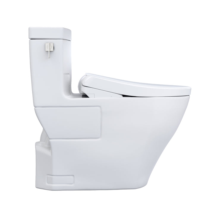 TOTO MW6244726CEFG#01 WASHLET+ Legato One-Piece Toilet and WASHLET S7 Bidet Seat, Cotton White