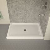 ANZZI SB-AZ022L Port 36 x 48" Double Threshold Shower Base in White