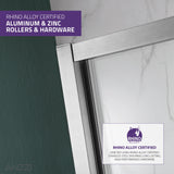 ANZZI SD-AZ052-02BN Halberd 60" x 72" Framed Shower Door in Brushed Nickel