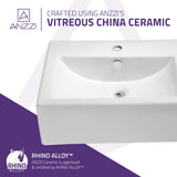 ANZZI LS-AZ116 Vitruvius Series Ceramic Vessel Sink in White