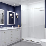 ANZZI SD-AZ055-01BN Longboat Series 60" x 76" Semi-Frameless Shower Door in Brushed Nickel