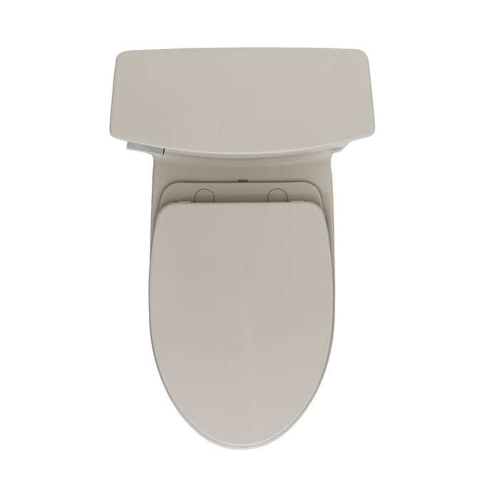 TOTO MS964124CEFG#12 Soiree One Piece Elongated 1.28 GPF Universal Height Skirted Toilet, Sedona Beige