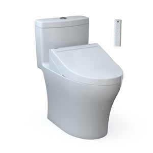 TOTO MW6463084CEMFGN#01 Aquia IV One-Piece Elongated Dual Flush Toilet and WASHLET C5 Bidet Seat