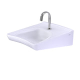 TOTO LT308#01 Commercial Wall-Mount Bathroom Sink for Single Hole Faucets, Cotton White