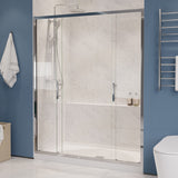 ANZZI SD-AZ15-01CH Enchant 70" x 60.4" Framed Sliding Shower Door in Chrome