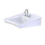 TOTO LT308.4#01 Commercial Wall-Mount Bathroom Sink for 4" Center Faucets, Cotton White