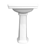 TOTO LPT532.4N#01 Promenade Rectangular Pedestal Bathroom Sink for 4" Center Faucets, Cotton White