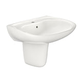 TOTO Prominence Oval Wall-Mount Bathroom Sink with CeFiONtect and Shroud for Single Hole Faucets, Colonial White - LHT242G#11