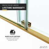 ANZZI SD-AZ17-01BG Don Series 60" x 62" Frameless Sliding Tub Door in Brushed Gold