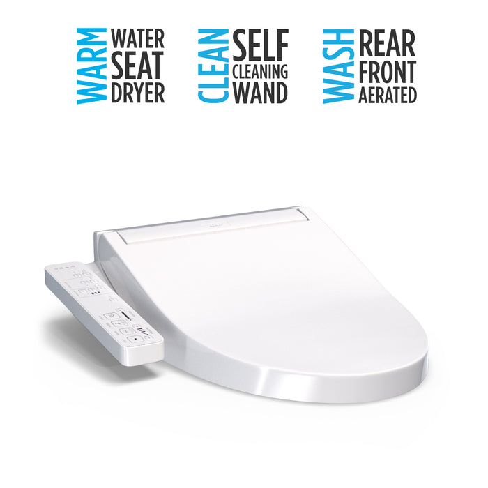 TOTO SW3024#01 WASHLET KC2 Heated Bidet Toilet Seat with SoftClose Lid, Elongated, Cotton White