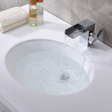 ANZZI LS-AZ110 Rhodes Series 17" Ceramic Undermount Sink Basin in White