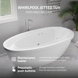 ANZZI FT-AZ202 Leni 5.9 ft. Jetted Whirlpool Tub with Reversible Drain in White