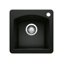 Blanco 442915 Diamond SILGRANIT 15" Dual Mount Bar Sink - Coal Black