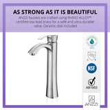 ANZZI L-AZ095BN Harmony Series Single Hole Single-Handle Vessel Bathroom Faucet in Brushed Nickel