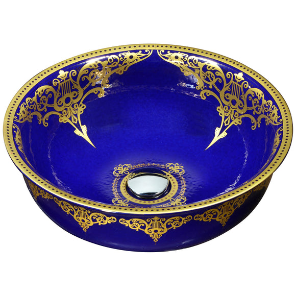 Scepter Series Vessel Sink in Royal Blue