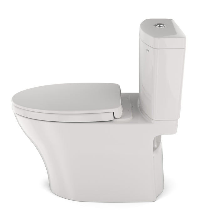 TOTO MS446124CEMGN#11 Aquia IV Washlet+ Elongated Dual Flush Regular Height Toilet, Colonial White