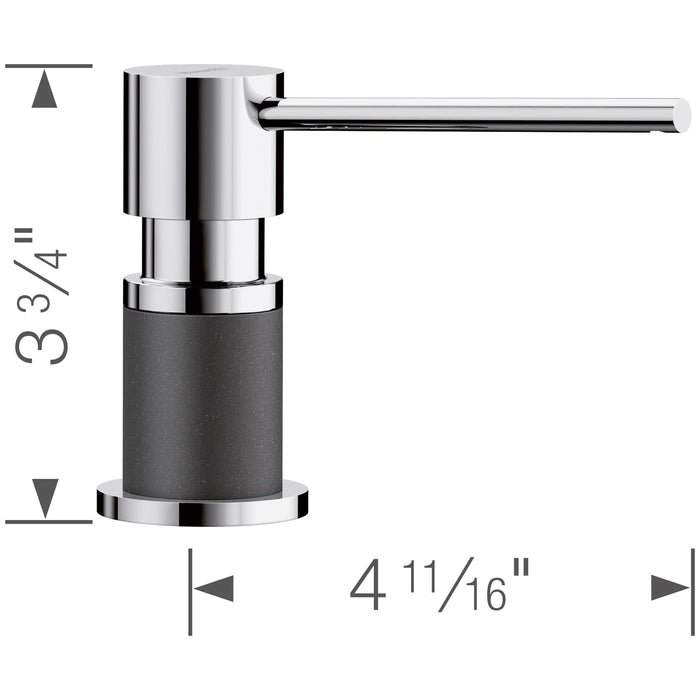 Blanco 402300 Lato Soap Dispenser - Chrome/Anthracite
