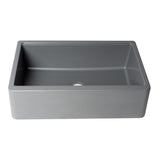 ALFI Brand AB33FARM-T Titanium 33" Granite Composite Single Bowl Drop-in Farm Sink