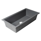 ALFI Brand AB3418SBUM-T Titanium 33" Granite Composite Workstation Single Bowl Undermount Sink