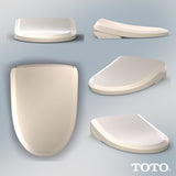 TOTO SW4724#12 WASHLET S7 Electronic Bidet Toilet Seat with Bowl and Wand Cleaning, Classic Lid, Elongated, Sedona Beige