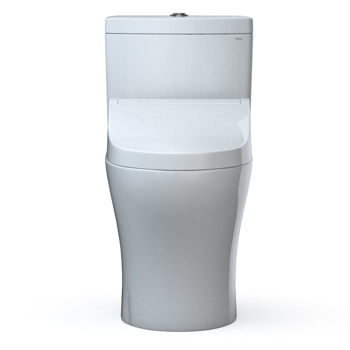 TOTO MW4463084CEMFGN#01 Aquia IV Two-Piece Elongated Universal Height Dual Flush Toilet and WASHLET C5 Bidet Seat