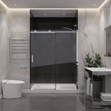 ANZZI SD-FRLS05702CH Rhodes Series 60" x 76" Frameless Sliding Shower Door with Handle in Chrome