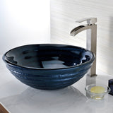 ANZZI LS-AZ8097 Rongomae Series Deco-Glass Vessel Sink in Coiled Blue