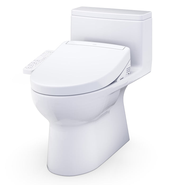 TOTO MW6723346CEFG#01 Redington WASHLET+ S2 One-Piece Elongated 1.28 GPF Universal Height Toilet