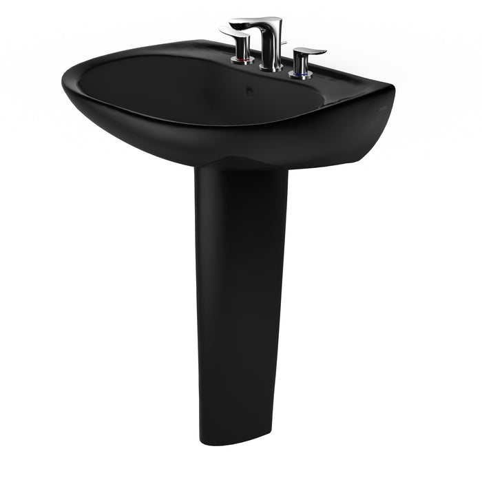 TOTO LPT242.8#51 Prominence Oval Basin Pedestal Bathroom Sink for 8 inch Center Faucets, Ebony