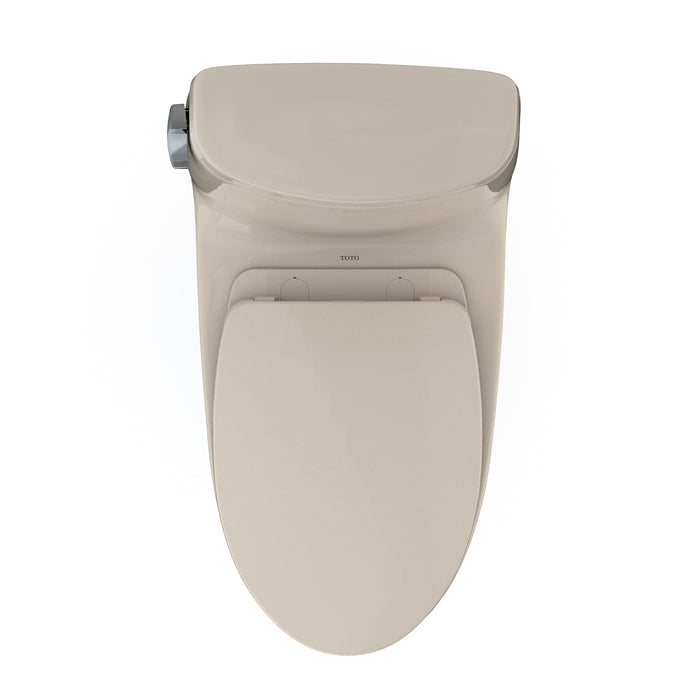 TOTO MS604124CEFG#03 UltraMax II One-Piece Elongated Universal Height Toilet with SoftClose Seat, Bone