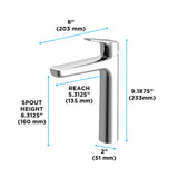 TOTO TLG03303U#PN GS Series Single Handle Bathroom Faucet for Sink with Drain Assembly, Polished Nickel