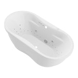 Lori 6 ft. Whirlpool and Air Bath Tub in White