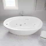 ANZZI FT-AZ202 Leni 5.9 ft. Jetted Whirlpool Tub with Reversible Drain in White