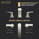 ANZZI L-AZ902BN 2-Handle 3-Hole 8" Widespread Bathroom Faucet With Pop-up Drain in Brushed Nickel