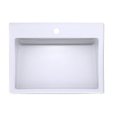 TOTO LT171G#01 Kiwami Renesse Design Rectangular Fireclay Bathroom Sink for Single Hole Faucets