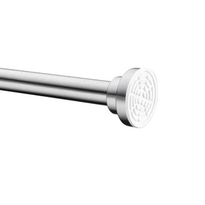 ANZZI 48-88 Inches Shower Curtain Rod with Shower Hooks in Brushed Nickel