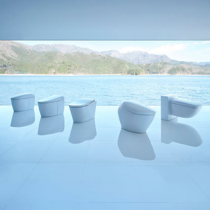 TOTO CWT9548CEMFX#01 Neorest WX2 Dual Flush Wall-Hung Toilet with Integrated Bidet Seat, Cotton White
